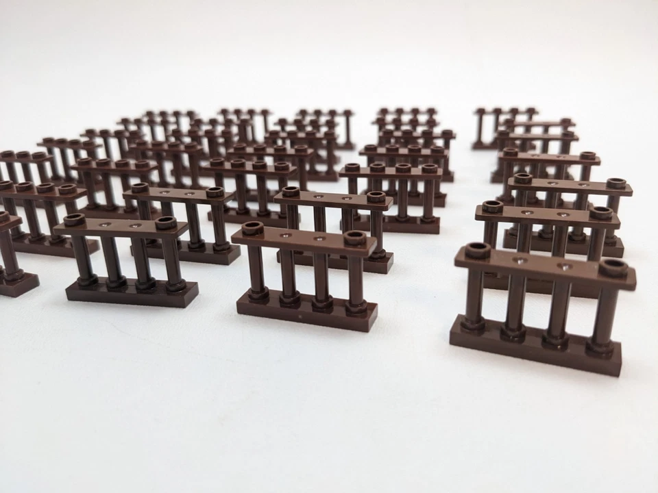 35 шт. LEGO коричневый и красновато-коричневый забор 1x4x2 30055 10217 10197 7073 79010 10228 - Изображение 2 из 4