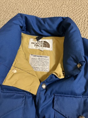 Vintage 70s The North Face Brown Label Blue Puffer Vest