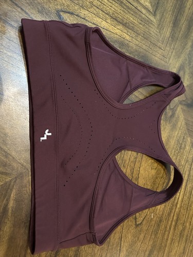Damen Joy Lab Medium Support Gepolsterter Sport BH Burgundy Large - Bild 2 von 3