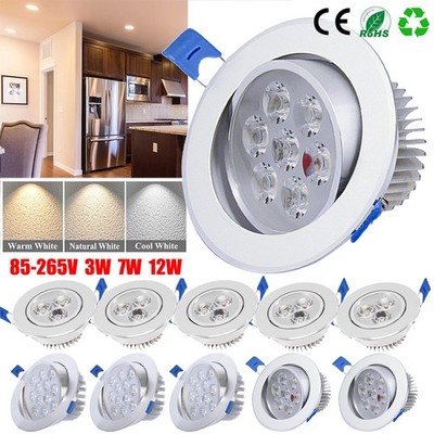 3/7/12W Slim Einbau LED Flach Panel Decken Spot Leuchten Downlights Strahler