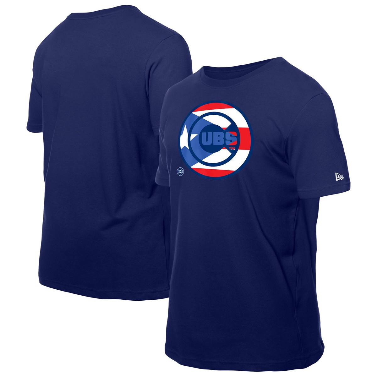 Tシャツ・カットソー New Era MLB Chicago Cubs Felt Pocket T-Shirt Evening Blue Tシャツ・カットソー New Era MLB Chicago Cubs Felt Pocket T