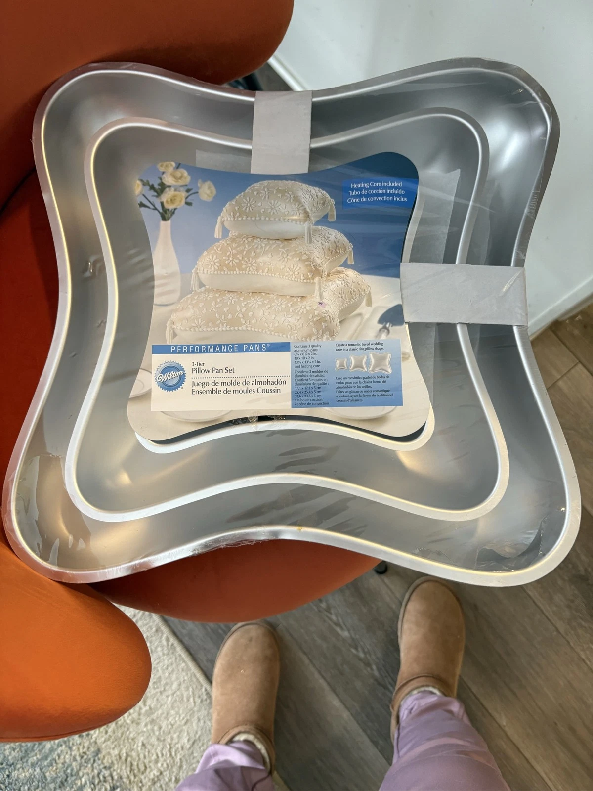 Wilton Performance Pans 4pc Aluminum Pillow Pan Set 3 Pans 1 Core