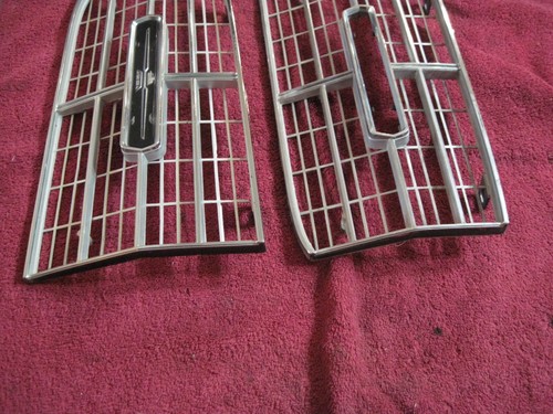 1968 68 Ford Thunderbird Headlight Door Chrome Grilles Covers LH RH - Picture 4 of 5