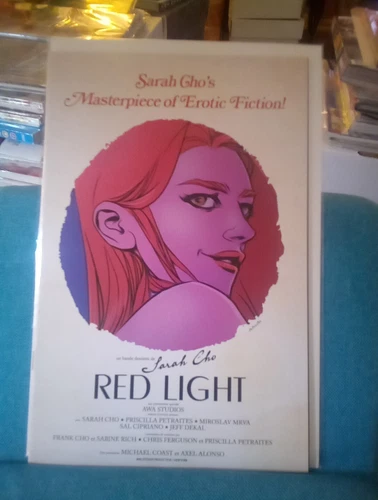 Red Light #1C, Petraites & Ferguson Erotic Fiction Homage Cover, Sarah Cho, 2023