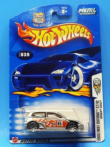 HOT WHEELS HONDA CIVIC 2003 FIRST EDITIONS FAST FREE S&H IN BOX 1/64 - Picture 2 of 4