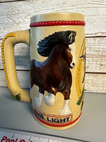 Vintage 1983 Anheuser Busch Bud Light Baron Clydesdale Horses Stein Inv-2080 - Picture 5 of 6