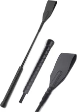 RIDIN Genuine Leather Riding Crop, Riding Crop Leather, Equestrian Whip, Crop fo