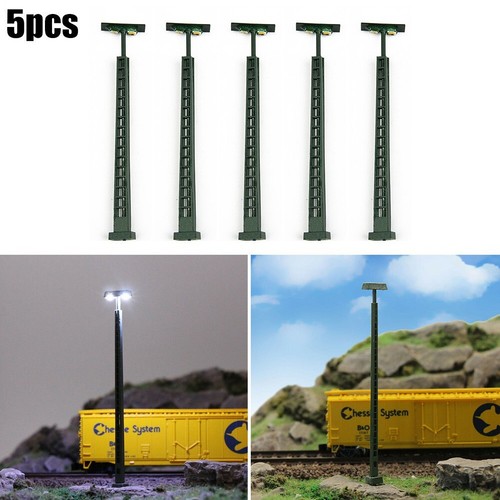 5 Stück Maßstab 1:160 Modellbeleuchtung Spur N LED Eisenbahn Zug-Lampe Poststr - Bild 2 von 12