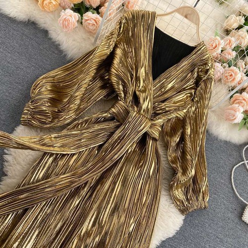 Women Long Sleeve Elegant High Waist Boho Luxury Evening Dress Gown 2023 - Picture 8 of 13