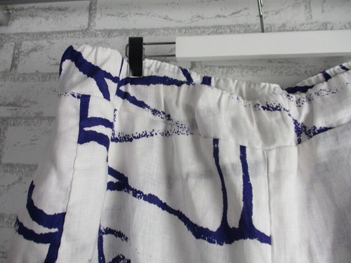 Taking Shape women 2 pc set jemima linen tunic top 22 &crop pant 24 white/purple - Picture 16 of 19