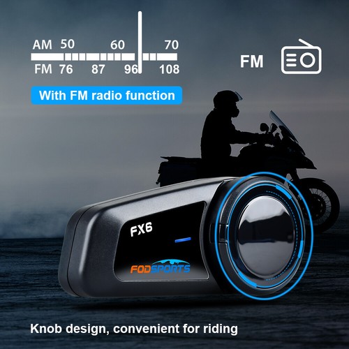 Fodsports FX6 Motorrad Intercom 6 Fahrer Bluetooth Helmet Headset Sprechanlage - Bild 20 von 36