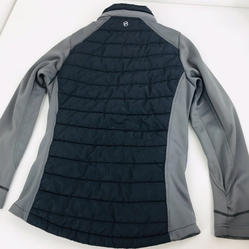 Magellan Puffer Quilted Jacket Women's Size Small Black Gray Full Zip 2 Pockets - Picture 5 of 8