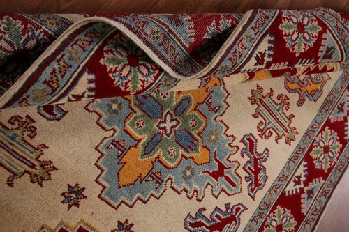 South-western Kazak Wool Rug: Handmade Traditional Patterns 4x7 ft - Picture 17 of 20