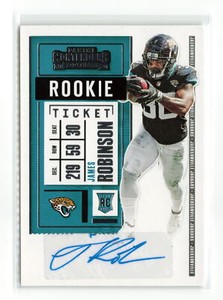 JAMES ROBINSON #233 RC 2020 PANINI CONTENDERS JAGUARS ROOKIE TICKET AUTO