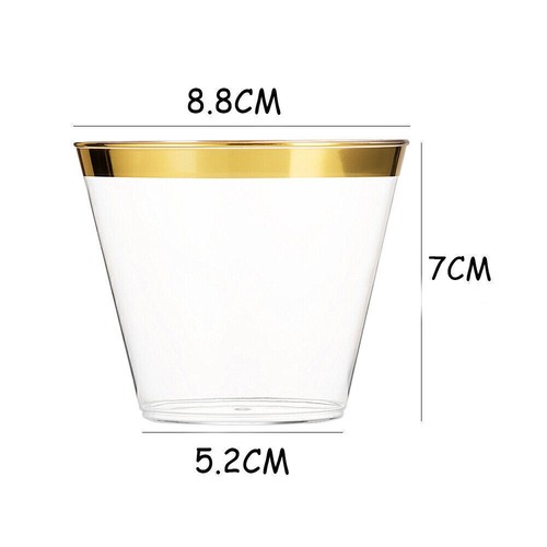 270ML 9oz Acrylic Reusable Wine Glasses Drinking Cups Plastic Clear Tumbler New - Picture 21 of 25