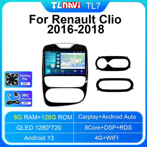 Screen Car Radio Multimedia 2013-18 Auto Carplay Navigation GPS For Renault Clio - Picture 25 of 28