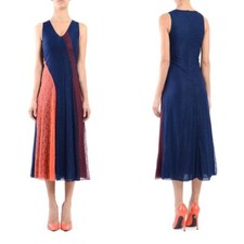 Tory Burch Iliana Colour Block Lace Dress Size 6 Sleeveless Midi Womens