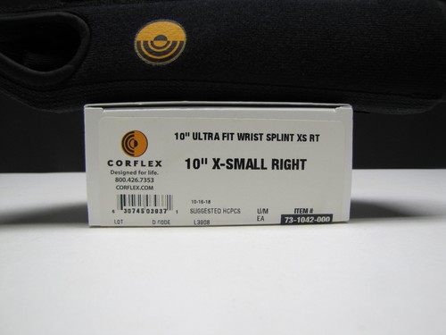Corflex 10" Ultra Fit Wrist Splint Brace Support w Thumb Hole - Right X-Small - Picture 11 of 13