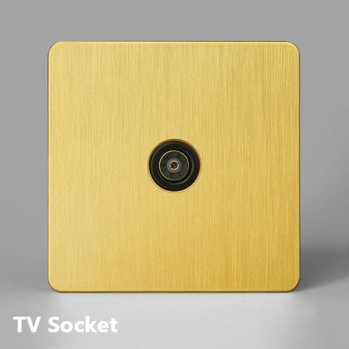 Light Switches Toggle Electrical Outlets Wall Plugs Gold Brass Panel USB Socket - Picture 25 of 31