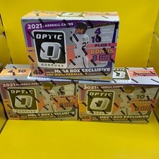 LOT OF 3 2021 Panini Donruss Optic Baseball Trading Card Mega Box Factory Sealed