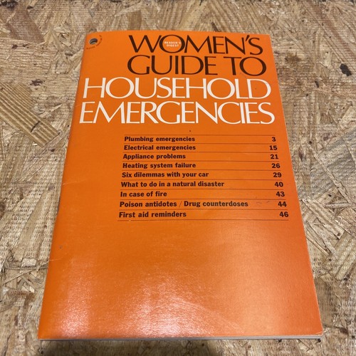1973 Readers Digest Women's Guide to Household Emergencies Orange Softcover Book - Picture 1 of 7