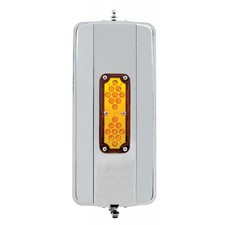 West Coast Mirror Lighted Led Stainless Steel Non-heated - 7 X 16 Semi Truck