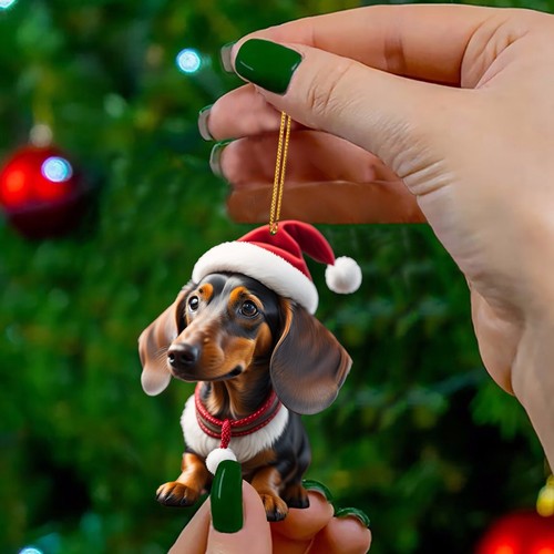 Cartone Animato Carino Cane Auto da Appendere Casa Albero Ciondolo Albero di Natale Casa - Foto 3 di 21