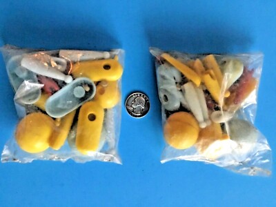 VTG NOS LOT 2 PACKS SNAP POP PUZZLE BUILD DIME STORE PLASTIC TOY VINTAGE USA NIP
