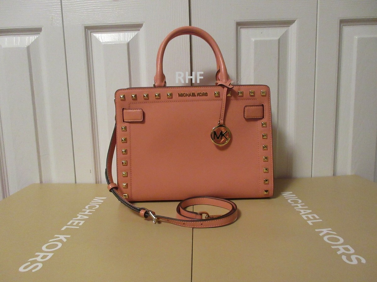 Michael Kors Pink Leather Rayne Crossbody Bag