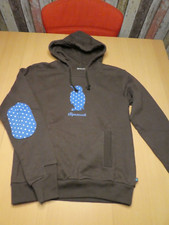 ALPRAUSCH Pulli Hoody braun mit Applikation blau Gr. XS