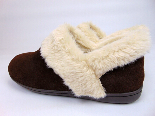 Clarks Brown Suede Slipper Cozy Wool Mule Slip-On Fur Lined Clogs Women's Size 8 - 第 7/11 張圖片