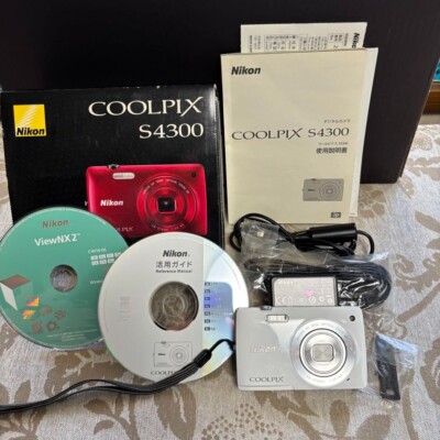 や*い様 Nikon COOLPIX S4300 ホワイト『美品』 Nikon COOLPIX S4300 White Digital Camera 16.0MP 6x Optical