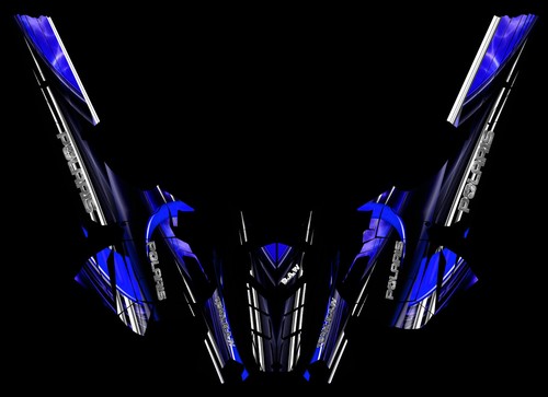 Polaris RMK Pro Graphic Kit Wrap Decals Stickers Tunnel Shok Design B.A.W - Picture 10 of 11