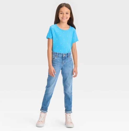Cat & Jack Girl’s Sz 5 Jeans Skinny Light Blue Mid-Rise Ultimate Stretch New - Picture 3 of 3