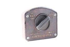 Alter Schalter für elektrische Heizung Bakelit Regler Bodenfund Deko Bastler