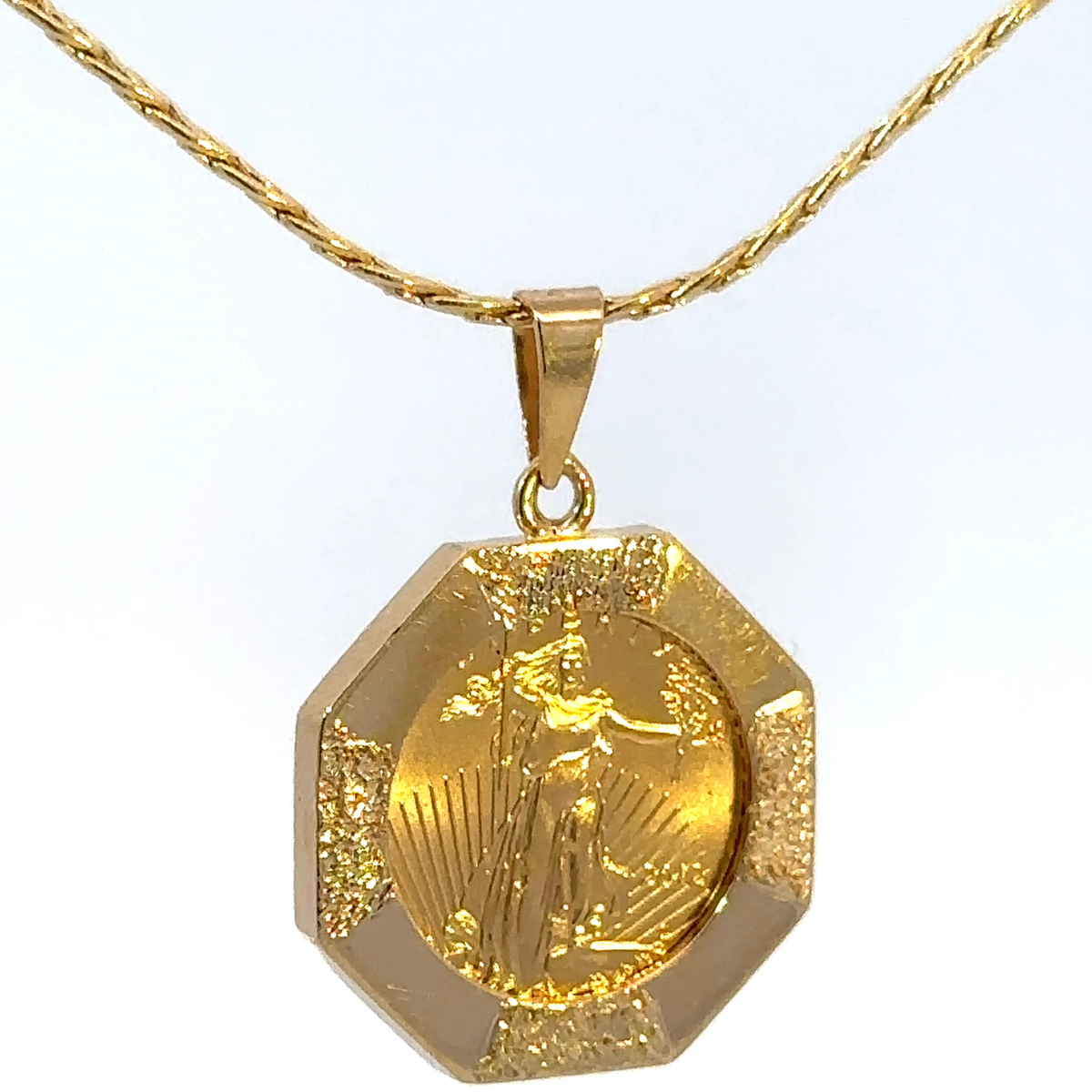 DO NOT DO 10coin pendant 美品 2012 Walking Liberty 1/10 Oz Gold Coin And 14K Gold Pendant