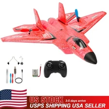 USA Remote Control F22 Fighter 2.4G Plane Glider Airplane Red Fixed Wing Glider
