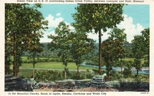 Postcard MO Indian Creek Valley View US 71 Linen Unposted Vintage PC H2098