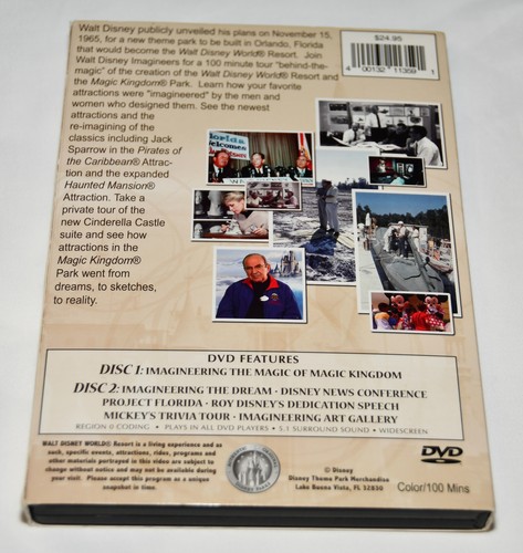 Used Walt Disney World Imagineering the Magic DVD Magic Kingdom Disneyland WDW - Picture 4 of 8