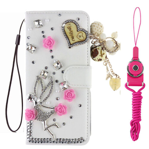 For Honor 400 LITE PHONE Case Bling Rhinestones Leather wallet SKIN cover - Picture 18 of 27