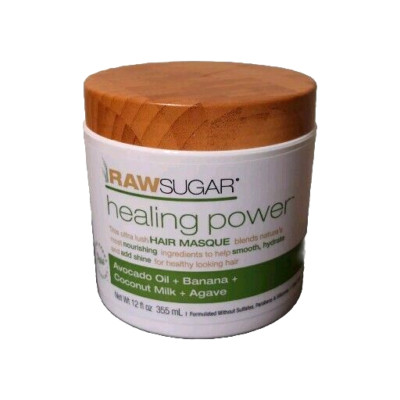 Raw Sugar Healing Power Hair Masque Avocado Oil + Banana + Coconut Milk + Agave