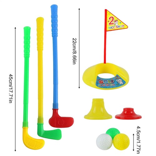 Mini Golf Club Toys Plastic Set Kids Indoor Outdoor Leisure Sports Practice New - Picture 11 of 14