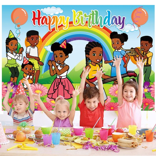 Gracies Corner Party Supplies Backdrop Background Banner Vinyl for Kids 5x3ft - Picture 4 of 7