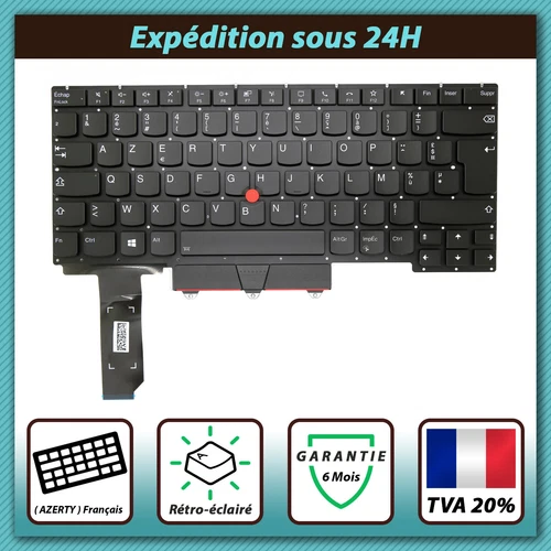 CLAVIER FRANÇAIS AZERTY LENOVO THINKPAD E14 GEN 2 ( 20T6 20T7 20TA 20TB) + rétro