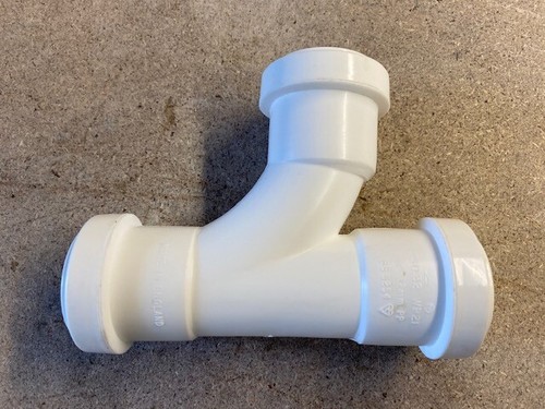 10 X Pushfit Swept Tee 91.25 degree White Polypipe WP21 32mm, 1 1/4" - Foto 2 di 5