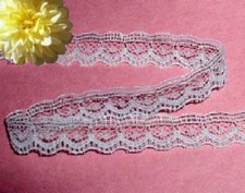 White Lace Trim 14 Yards x 3/8" Scalloped Vintage J53AV CLOSEOUT