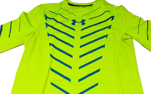 UNDER ARMOUR MENS SLIM GYM FIT LONG SLEEVE TOP T-SHIRT GYM SHARK M NEW RRP £75 - Picture 6 of 12
