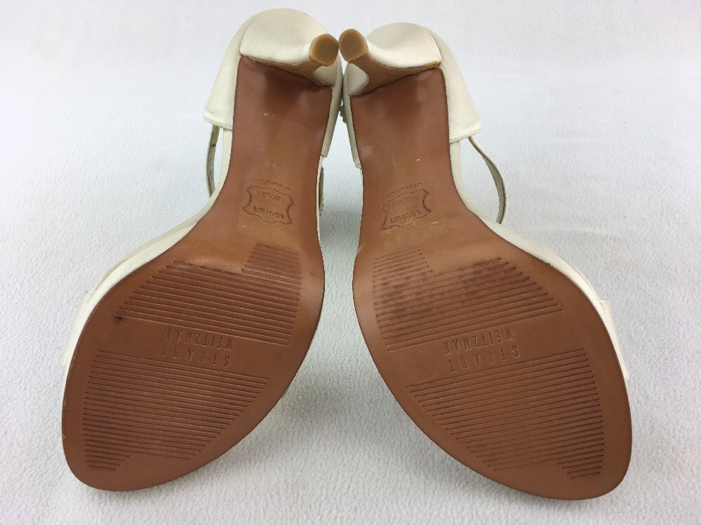 Stuart Weitzman Sidebow Ivory Satin Ankle Strap Sandal Size Size Size 6M B1213 da44da Stuart Weitzman Sidebow Ivory Satin Ankle Strap Sandal Size Size Size 6M B1213 da44da