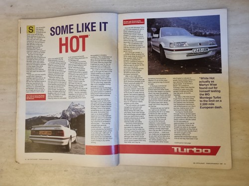 MG Enthusiast Magazine Vol. 4 No. 4 , February/March 1987 - Picture 20 of 22