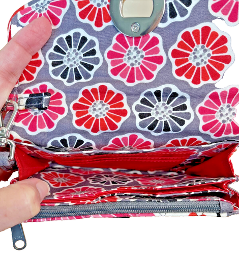 Vera Bradley Your Turn Smartphone Wristlet Wallet Cherry Blossoms Floral - Picture 5 of 8